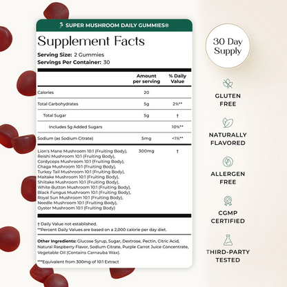 Super Mushroom Daily Gummies®